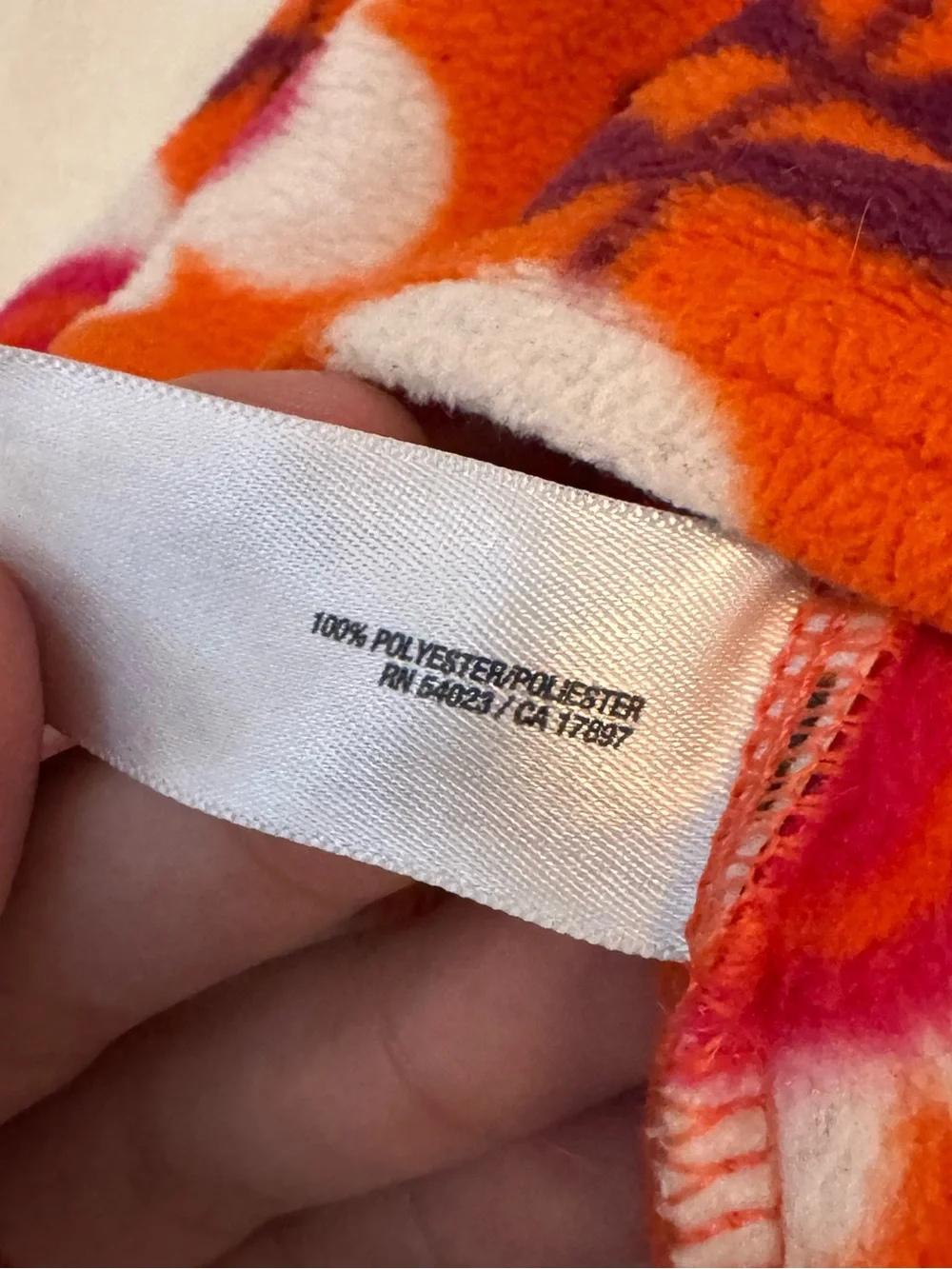 Old Navy Orange Floral Hooded Fleece Jacket Kids